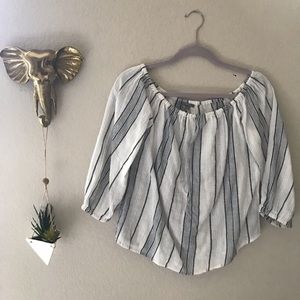 Stripped off the shoulder top